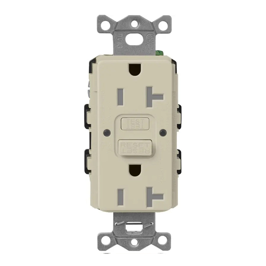 Lutron SCR-20-GFST, 20A, GFCI Receptacle, Tamper Resistant, Self Testing Recepticle, Cobblestone