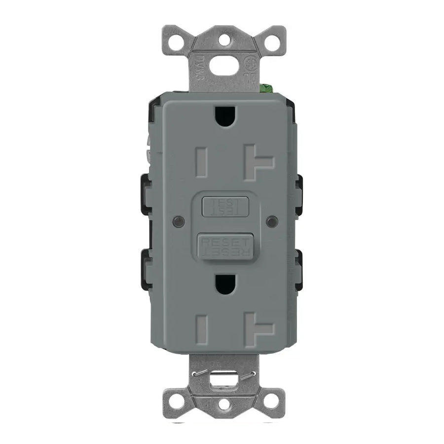 Lutron SCR-20-GFST, 20A, GFCI Receptacle, Tamper Resistant, Self Testing Recepticle, Cobblestone