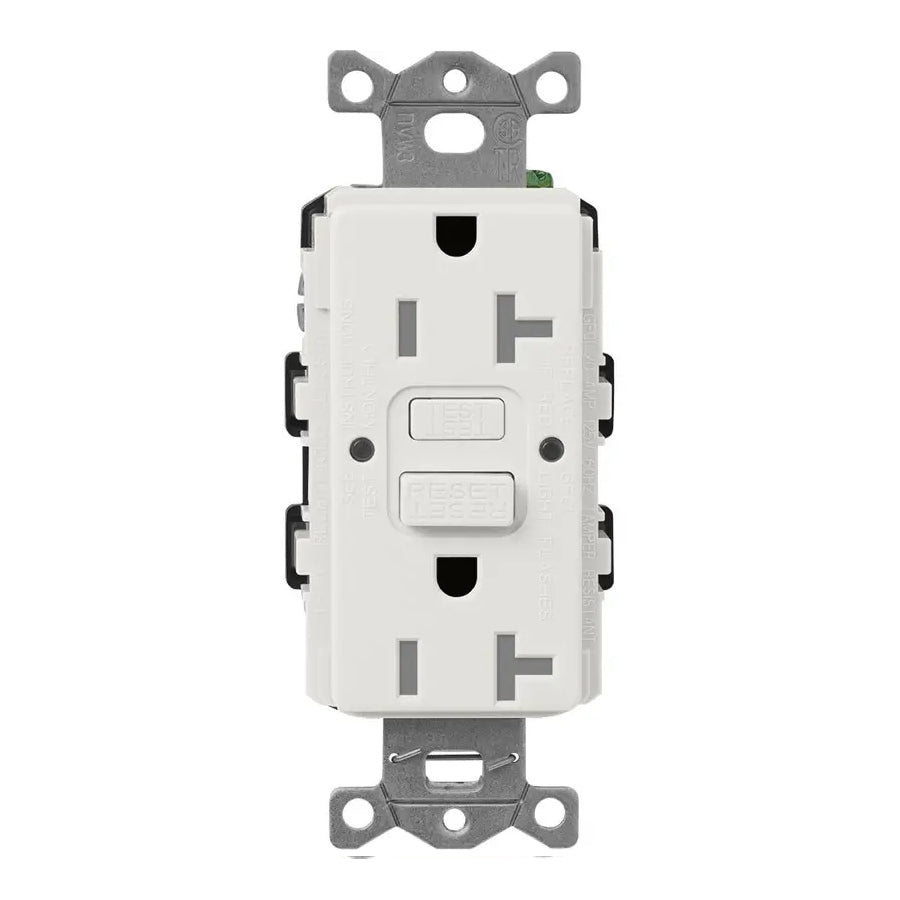 Lutron SCR-20-GFST, 20A, GFCI Receptacle, Tamper Resistant, Self Testing Recepticle, Cobblestone