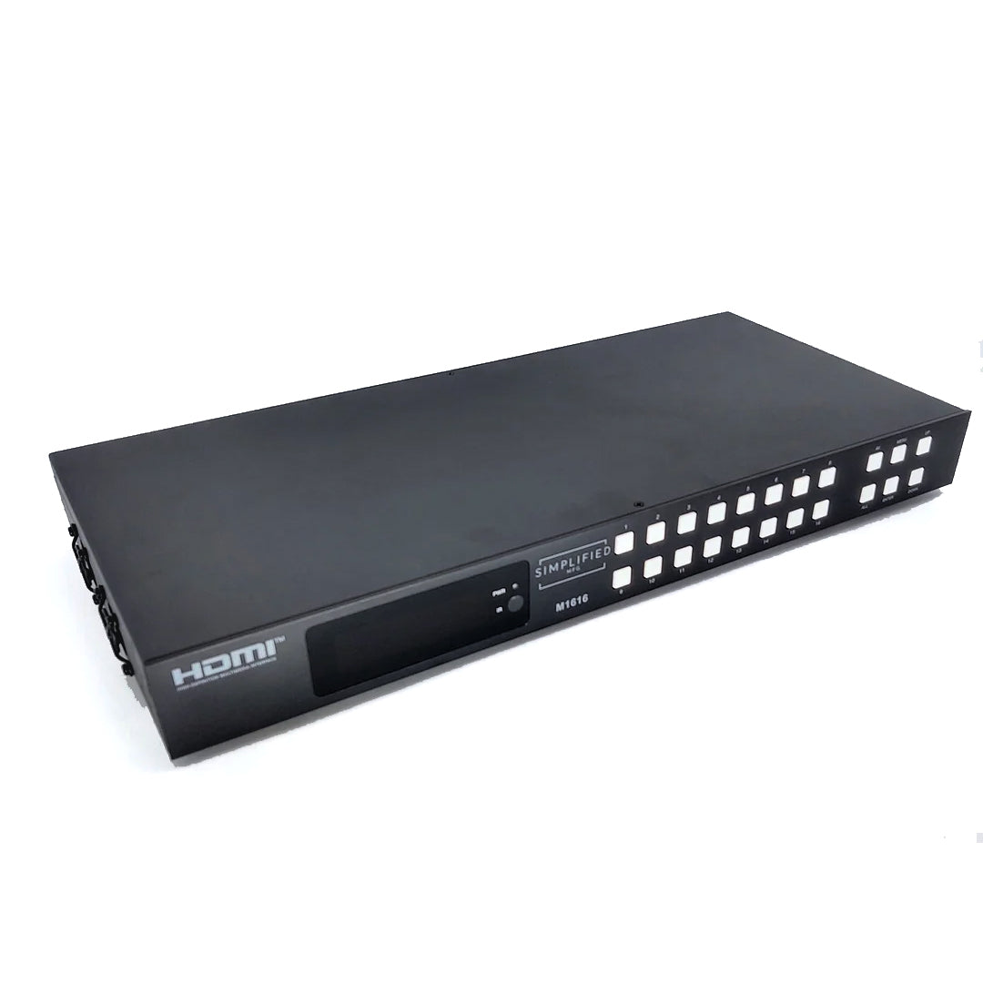 Simplified M1616, Matrix Scaling HDMI to HDMI 16x16 HDMI 2.0b (18Gbps) Scaling Matrix
