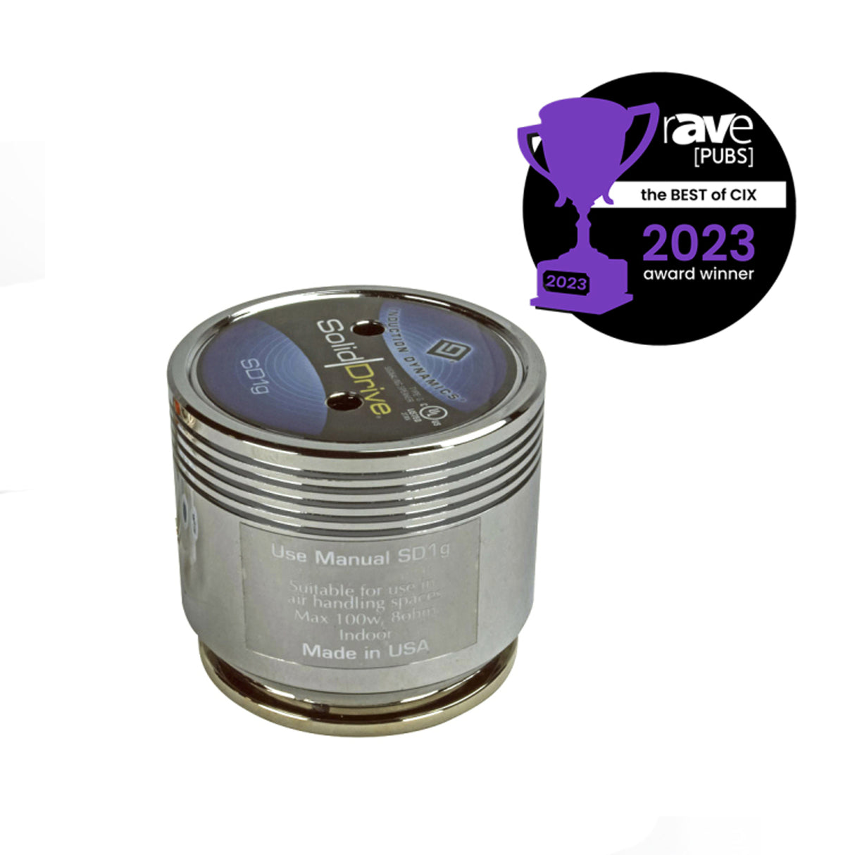 SolidDrive SD-1G, 1.5" ACOUSTIC ACTUATOR GLASS Titanium