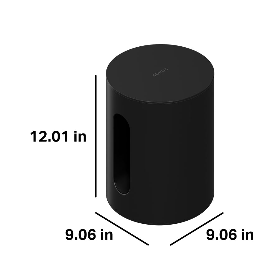 SONOS SUBM1US1, Sub Mini Wireless Subwoofer - Black / White