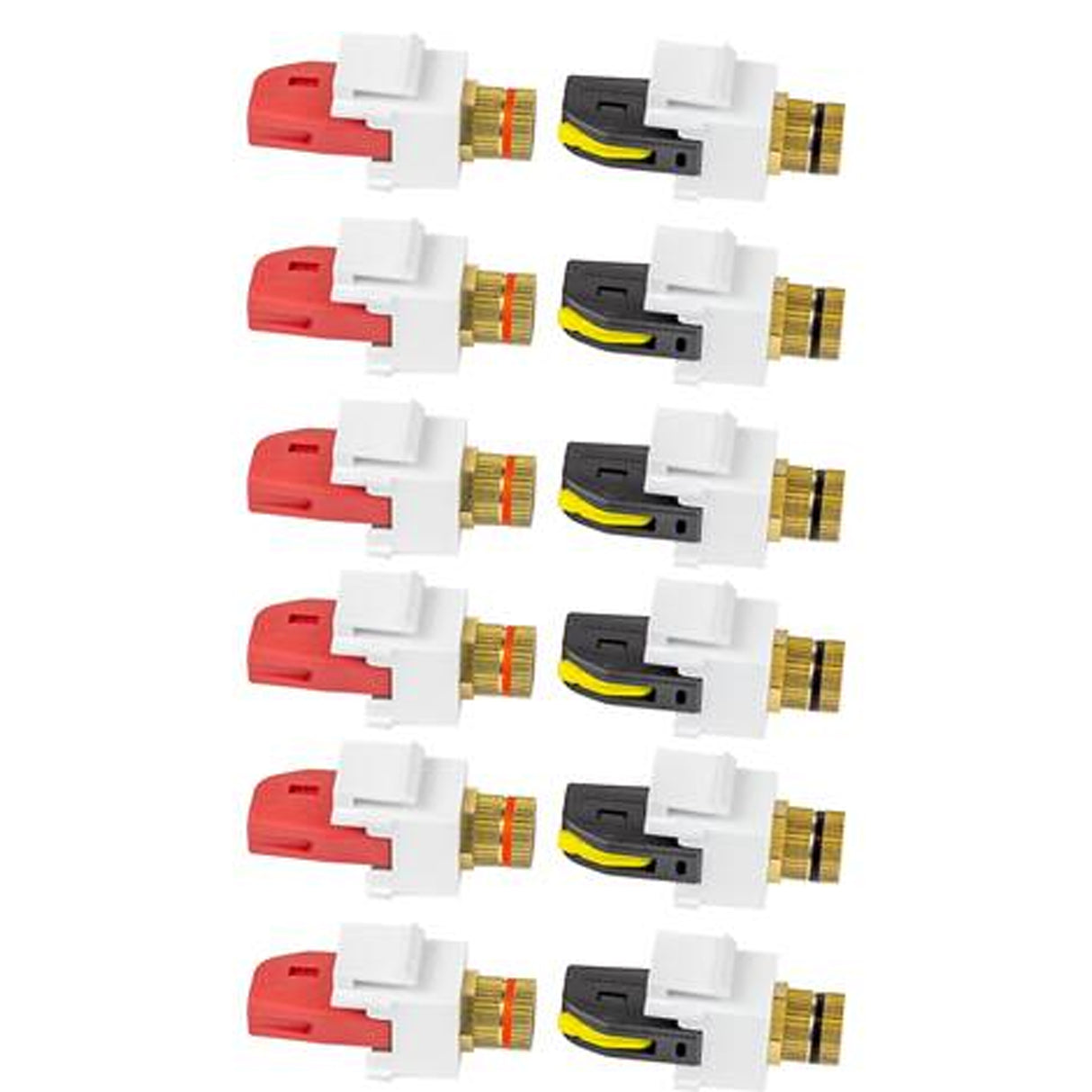 Speaker Snap SSKPB, White Keystone Insert Binding. (1 Pair To 50 Pairs)