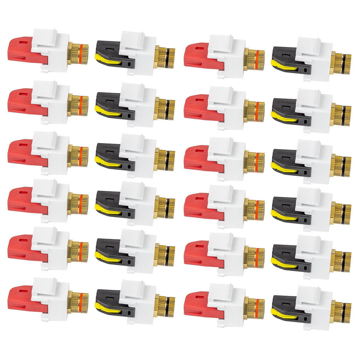 Speaker Snap SSKPB, White Keystone Insert Binding. (1 Pair To 50 Pairs)