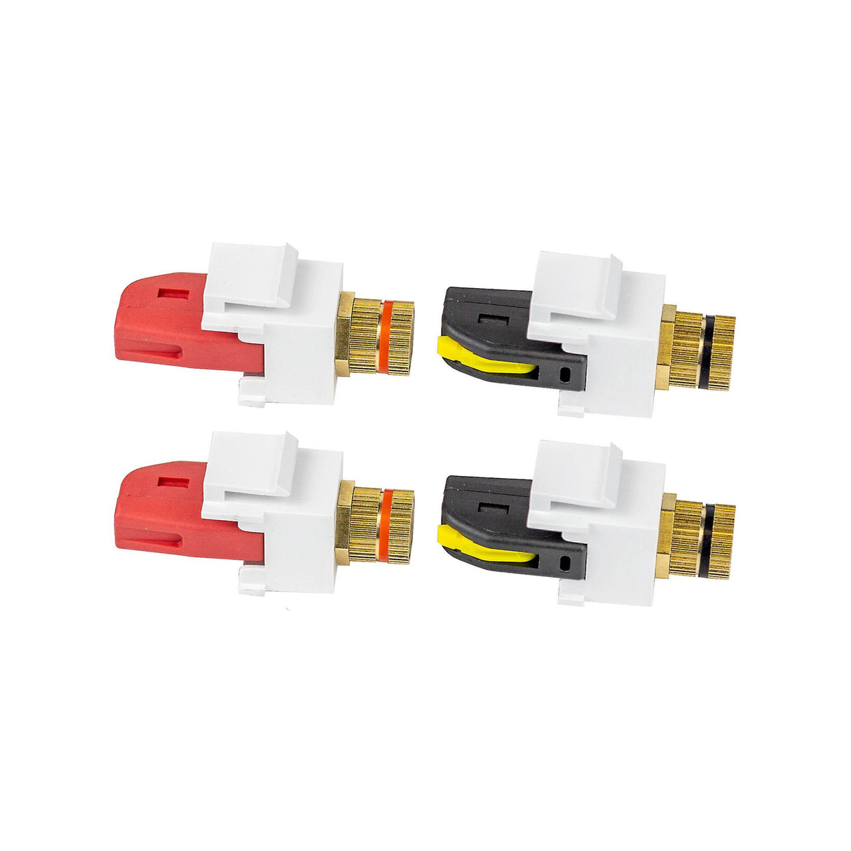 Speaker Snap SSKPB, White Keystone Insert Binding. (1 Pair To 50 Pairs)