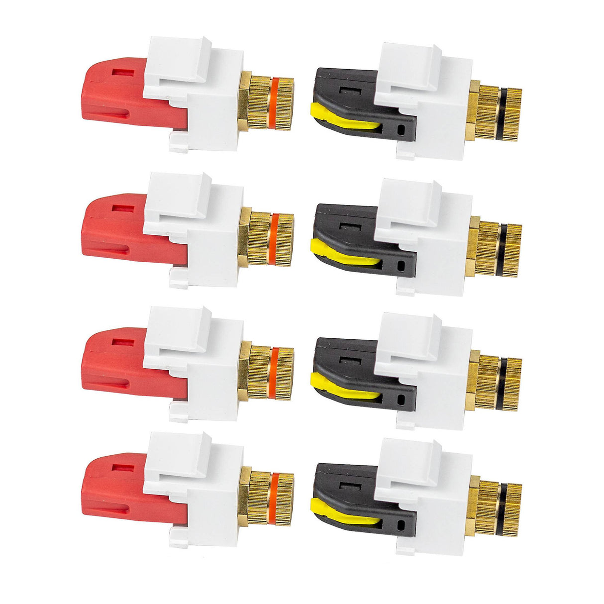 Speaker Snap SSKPB, White Keystone Insert Binding. (1 Pair To 50 Pairs)