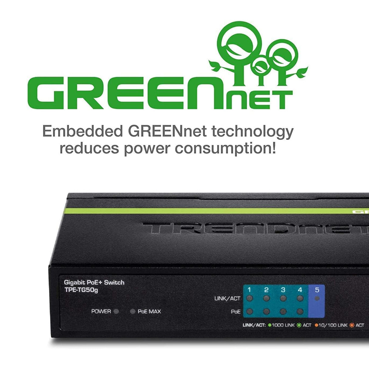 TRENDnet TPE-TG50g 5-port Gigabit PoE+ Switch