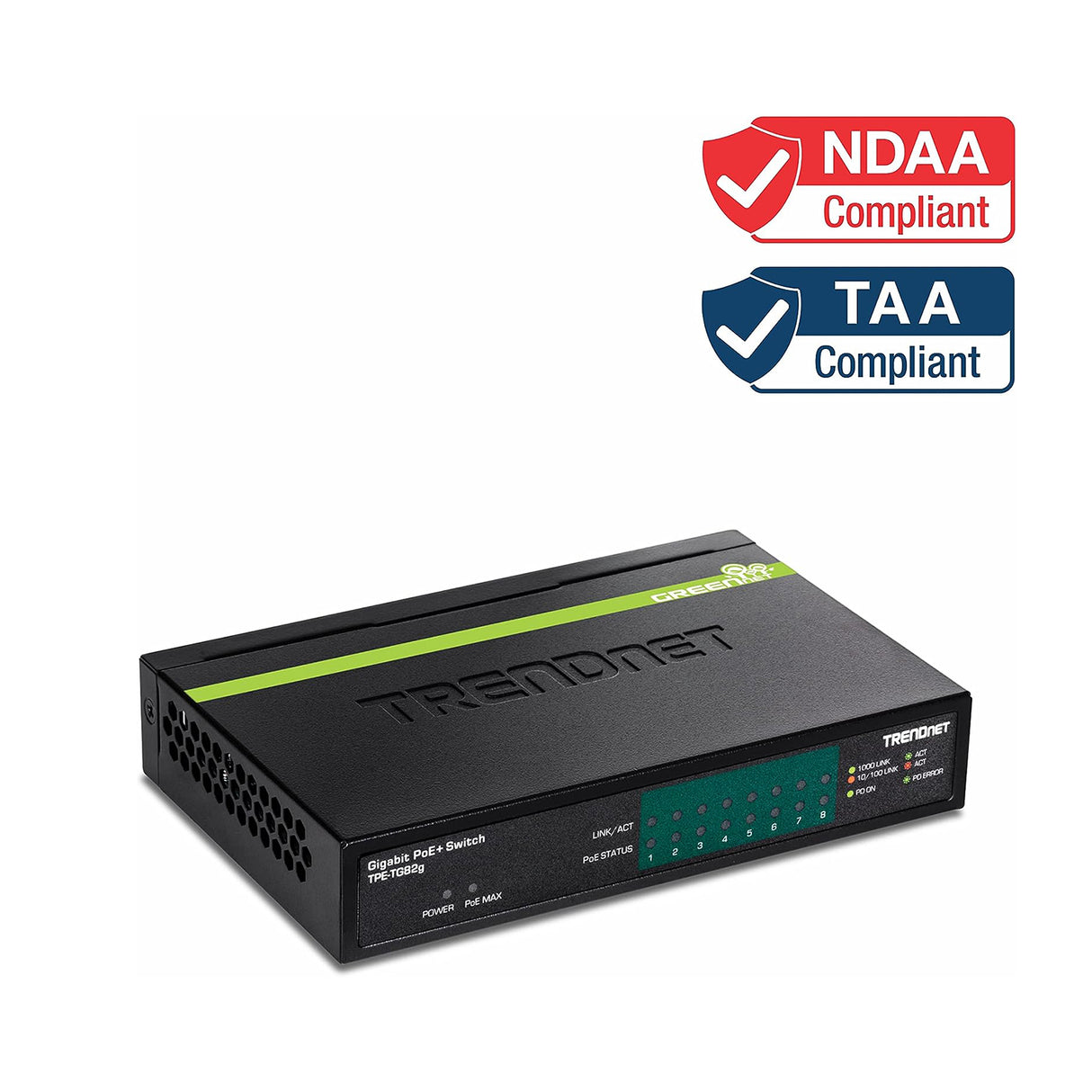 TRENDnet TPE-TG82G 8-Port Gigabit PoE+ Switch