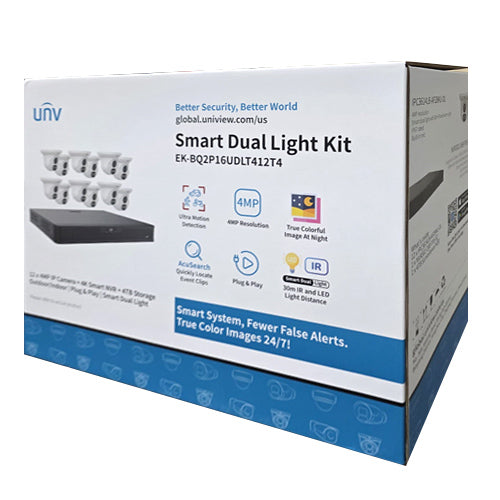 UNV EK-BQ2P16UDLT412-T4, IP Kit 16ch NVR, 12pcs Turret 4MP ColorHunter, 4TB HD