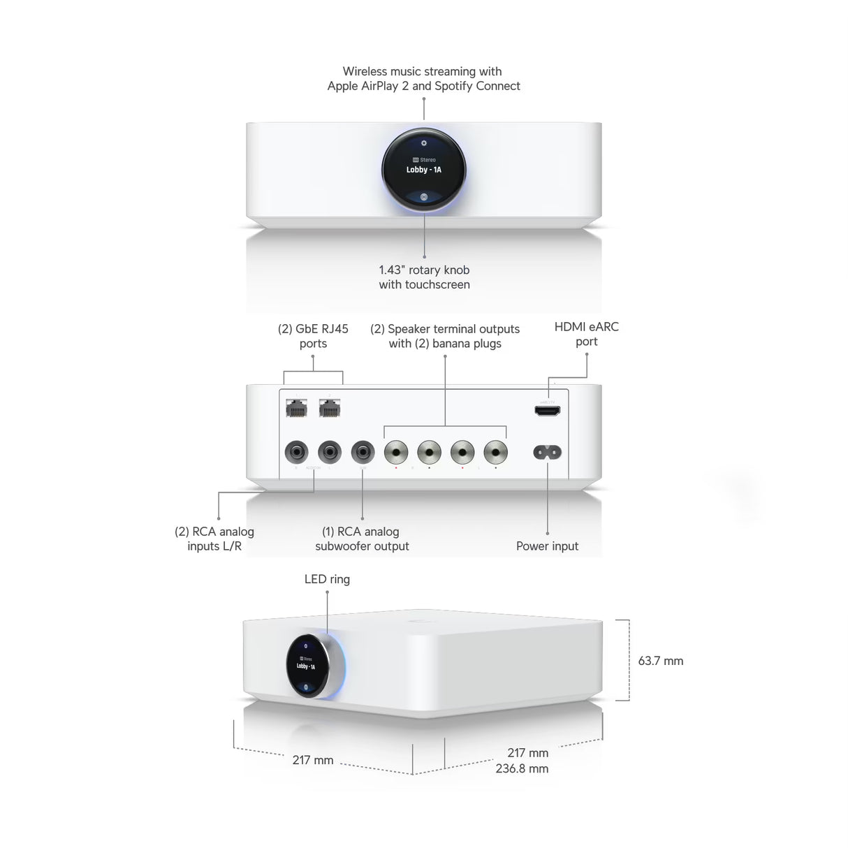 Ubiquiti UPL-Amp-B-US PowerAmp, Black / White