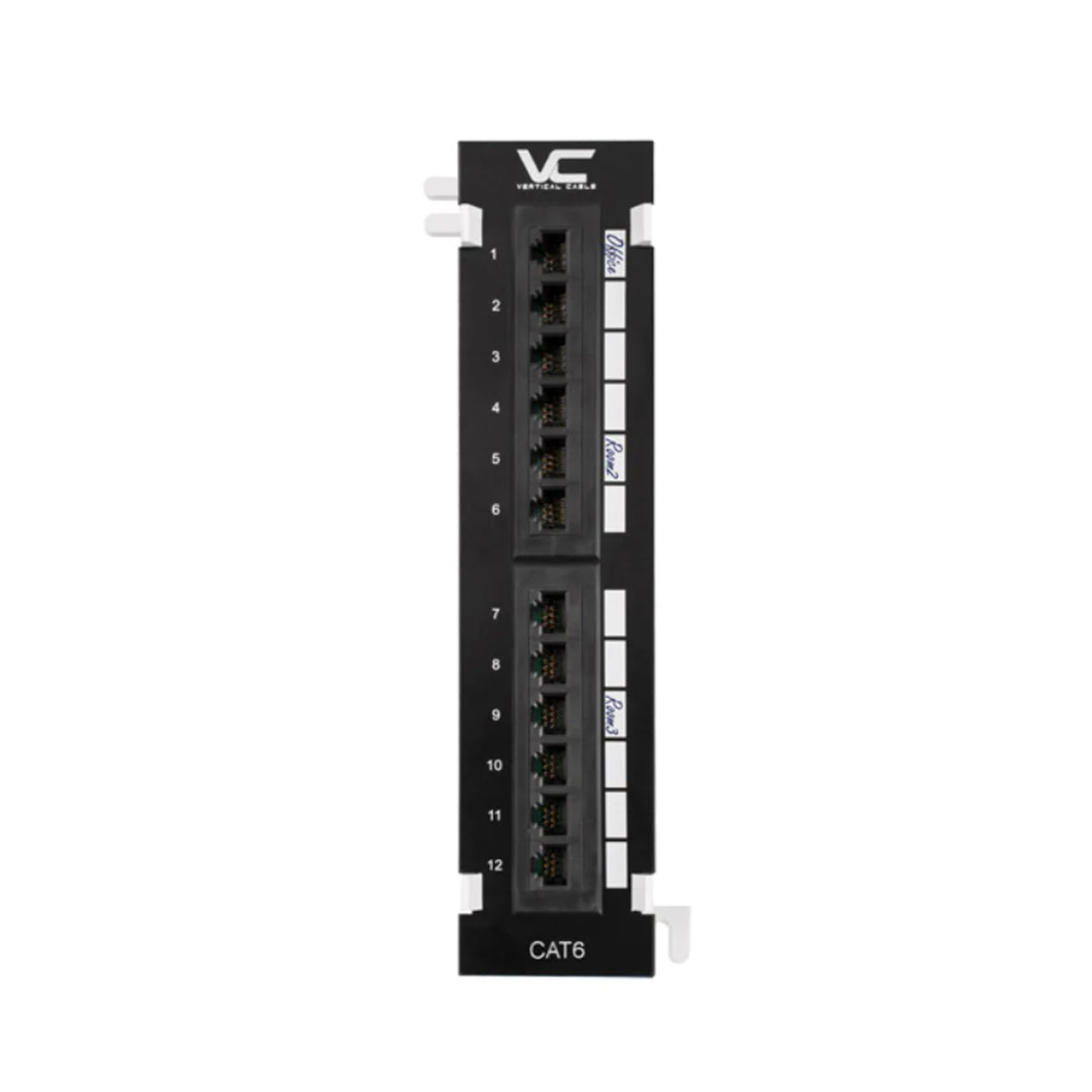 Vertical Cable (12 Port Mini Patch Panel CAT6 Wall Mount ) Mini Patch Panel Wall Mount, CAT6, 12 port