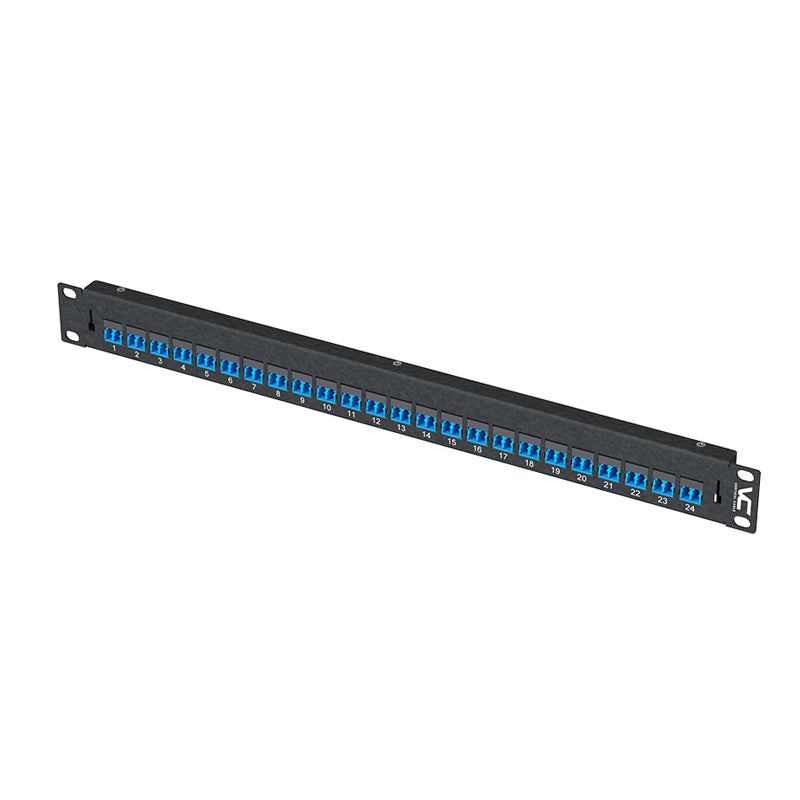 Vertical Cable (Optical Fiber Rack-Mount Panel) Keystone-Module, 1-RMU, 24-Position, Blank Without Label Holders