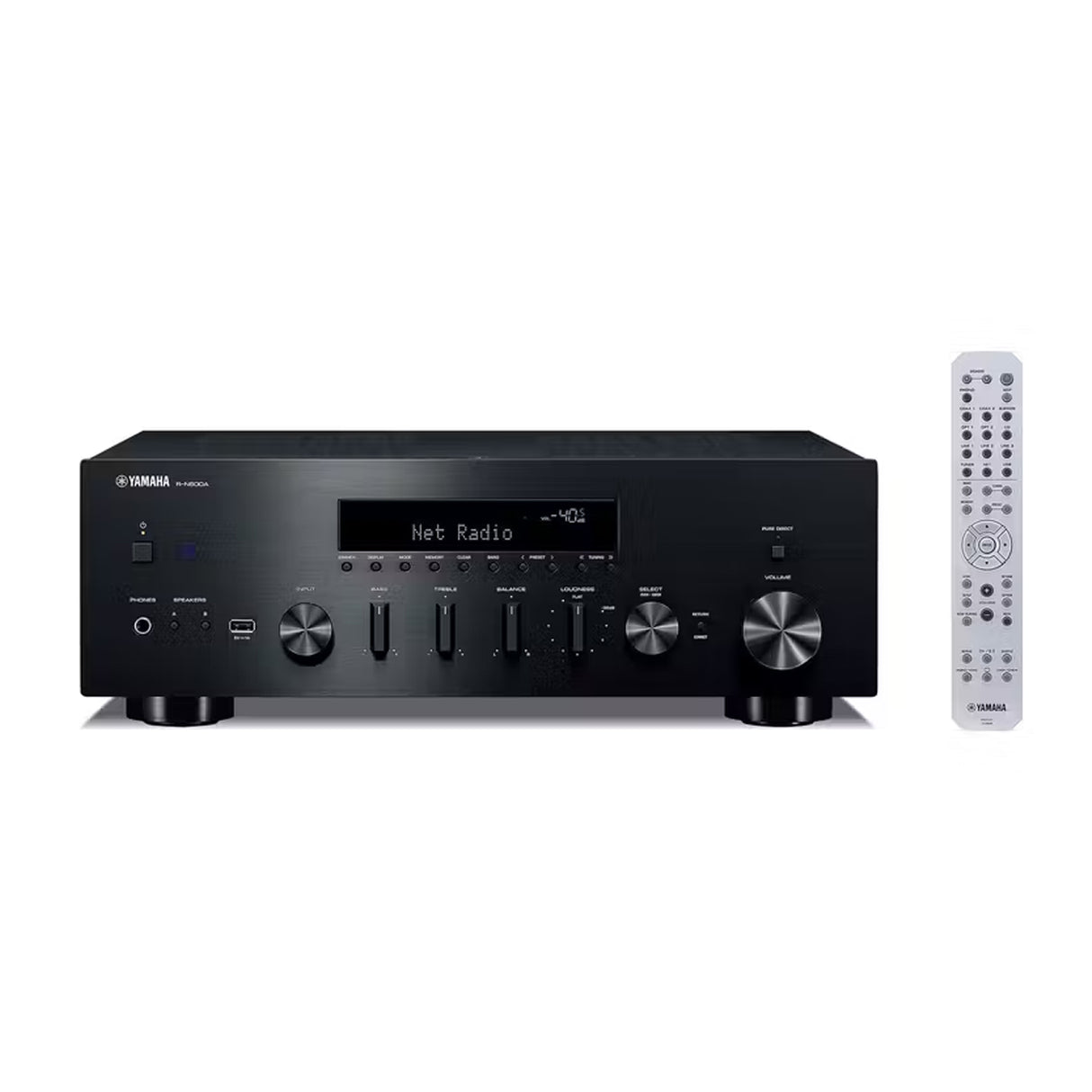 Yamaha R-N600ASL, Stereo receiver with Wi-Fi, Bluetooth, and Apple AirPlay 2 , MusicCast, Silver