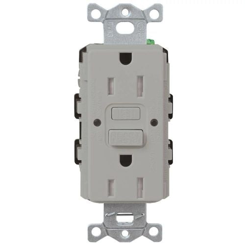 Lutron Claro CAR-15-GFST, 15A GFCI Receptacle - Tamper Resistant
