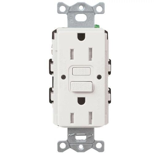 Lutron Claro CAR-15-GFST, 15A GFCI Receptacle - Tamper Resistant