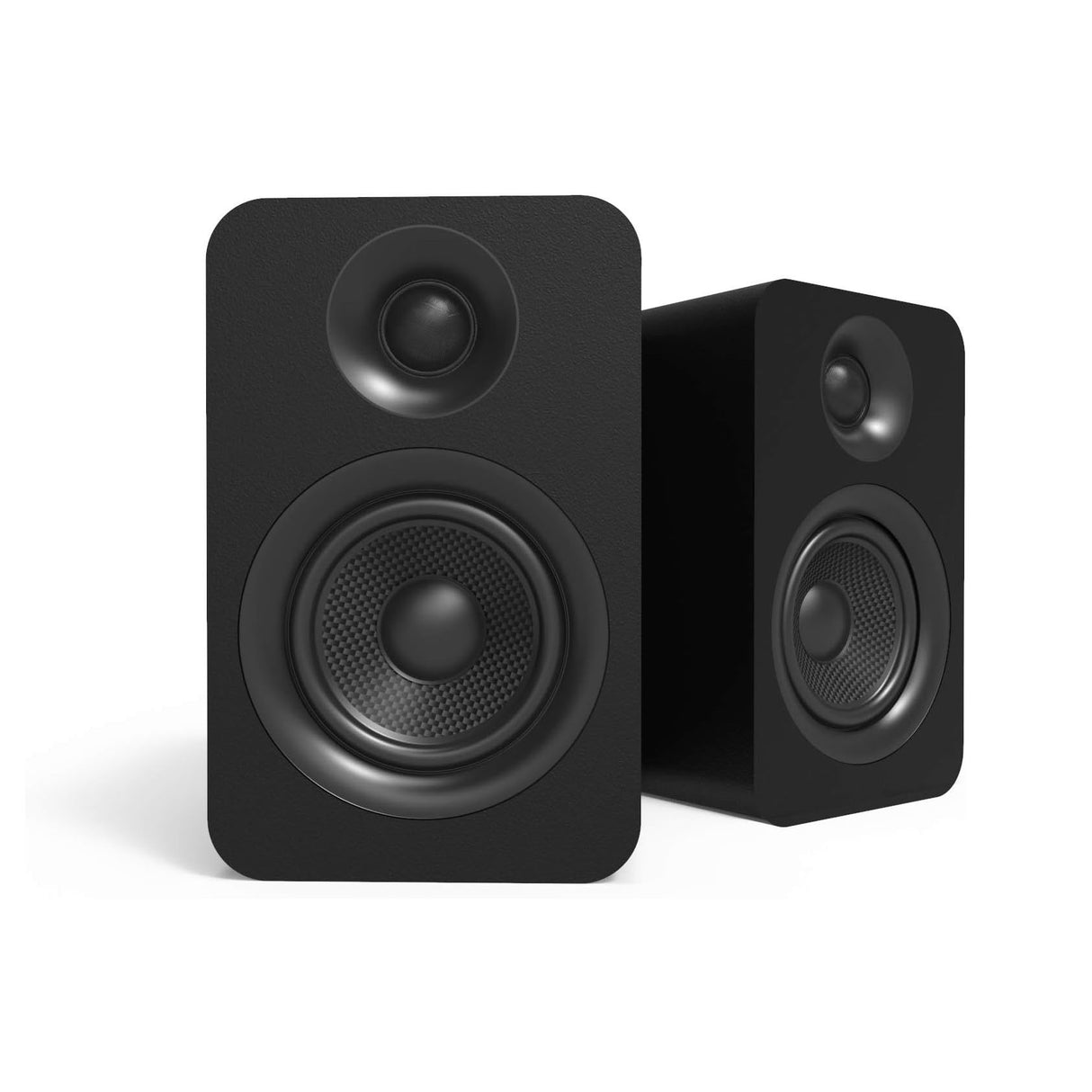 Kanto YUP4, Passive 4" Speakers with 1" Silk Dome Tweeter and 4" Kevlar Woofer - Black, Pair