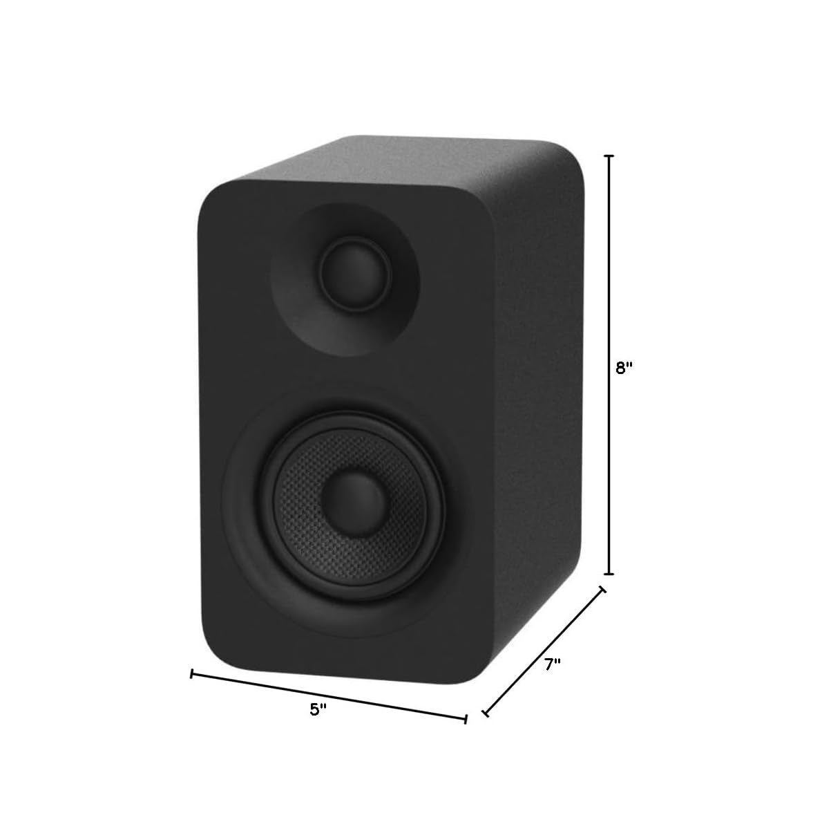 Kanto YUP4, Passive 4" Speakers with 1" Silk Dome Tweeter and 4" Kevlar Woofer - Black, Pair
