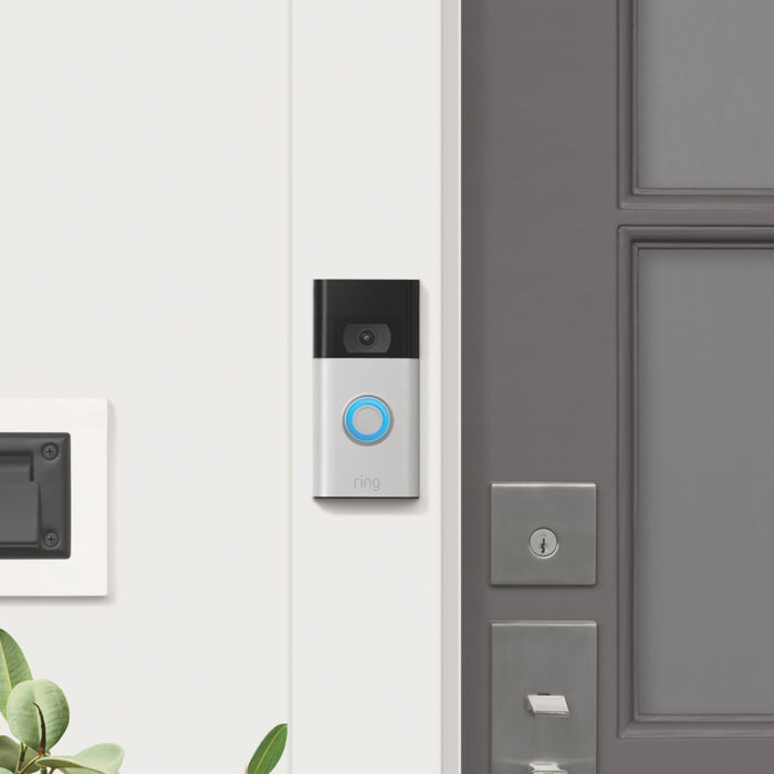 Ring Video Doorbell, Smart Wireless WiFi Doorbell Camera with Built-in Battery, 2-Way Talk, Night Vision, Satin Nickel