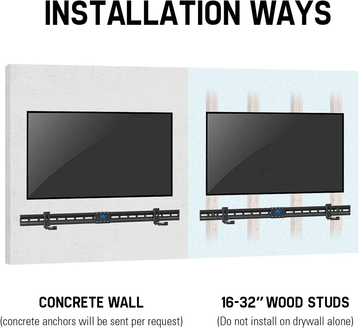 Rhino Mount SB800X400VESA, Dream Soundbar Mount for Most Soundbars with Holes/Without Holes up to 13lbs, Sound Bar Mount Bracket with Holders Extend 3.44" to 6.06", Fits TV Max VESA 800x400mm