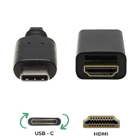 Acegear USBC2HDMI1M, USB C to HDMI Cable 1m, Gold-plated With IC and ABS shell Black Support 4K@60Hz
