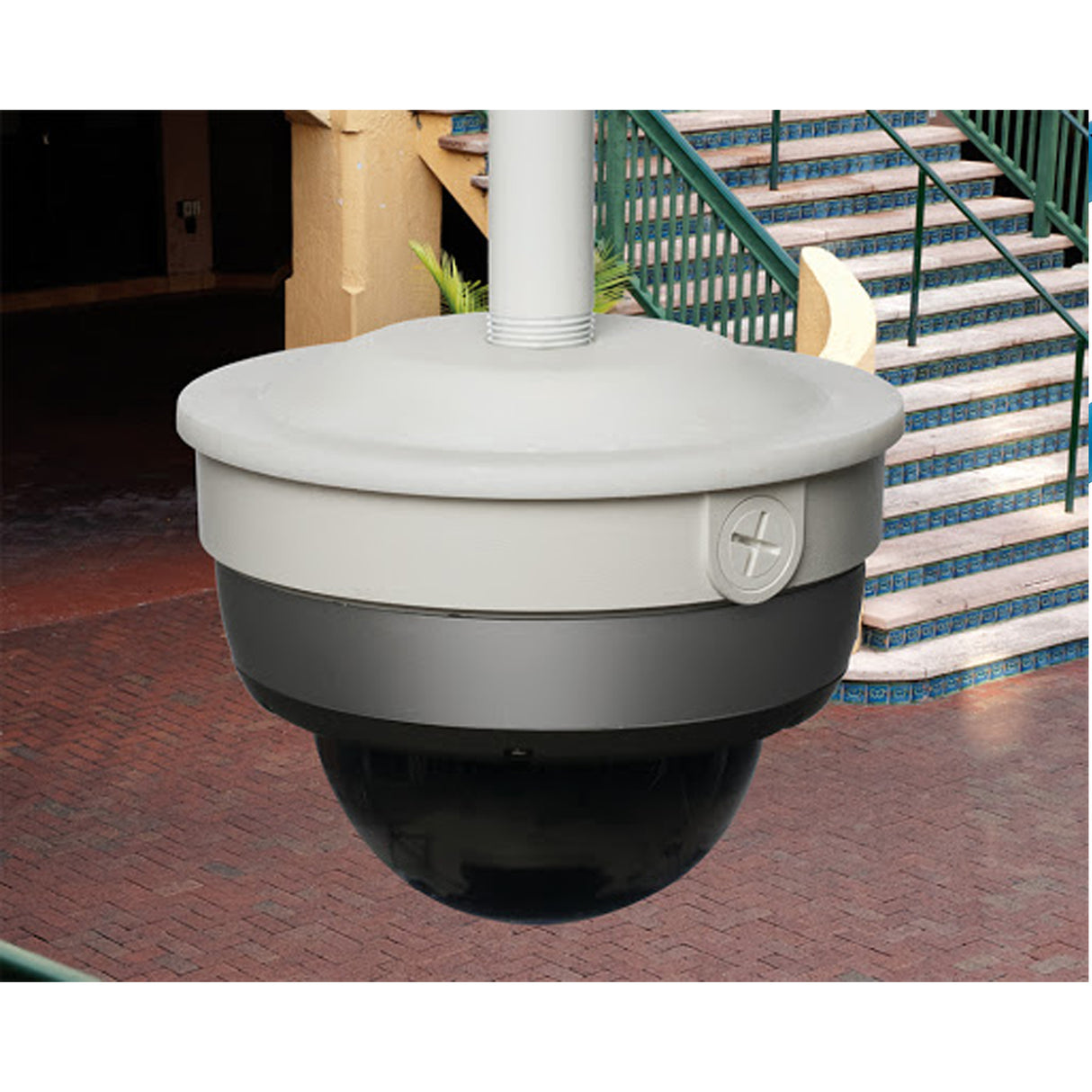 Arlington 8161BP Weatherproof Box Pendant w/Base Plate, White