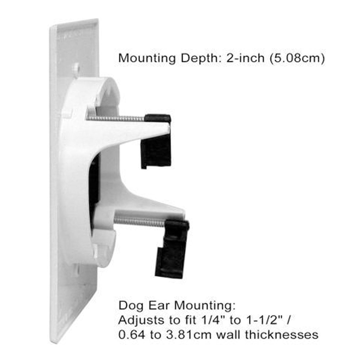 Arlington CE1RP Larger Cable Entry Bracket w/ Slotted Cover, White (Each)