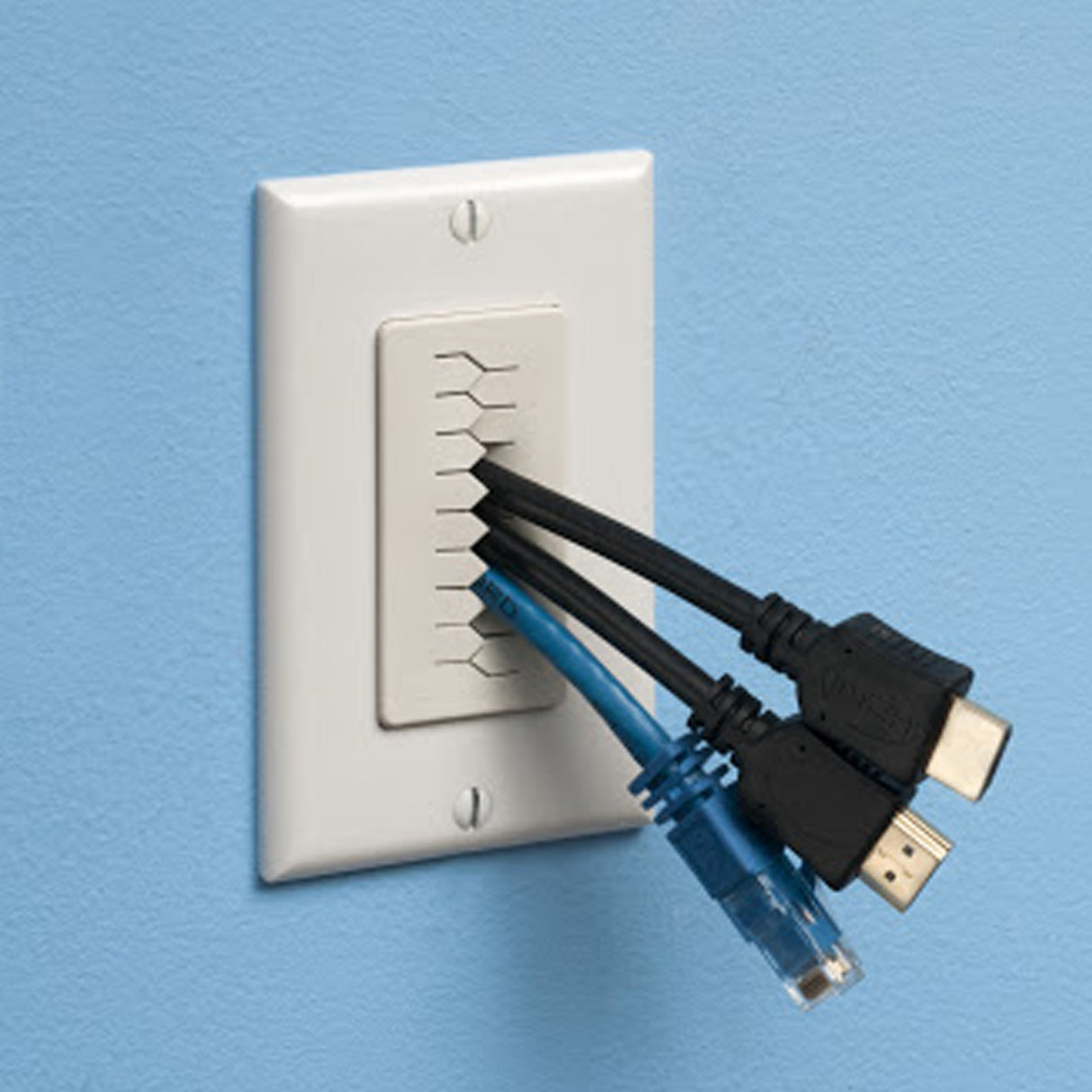 Arlington CED130 Cable Entry Device w/ Slotted Cover, White (Each)