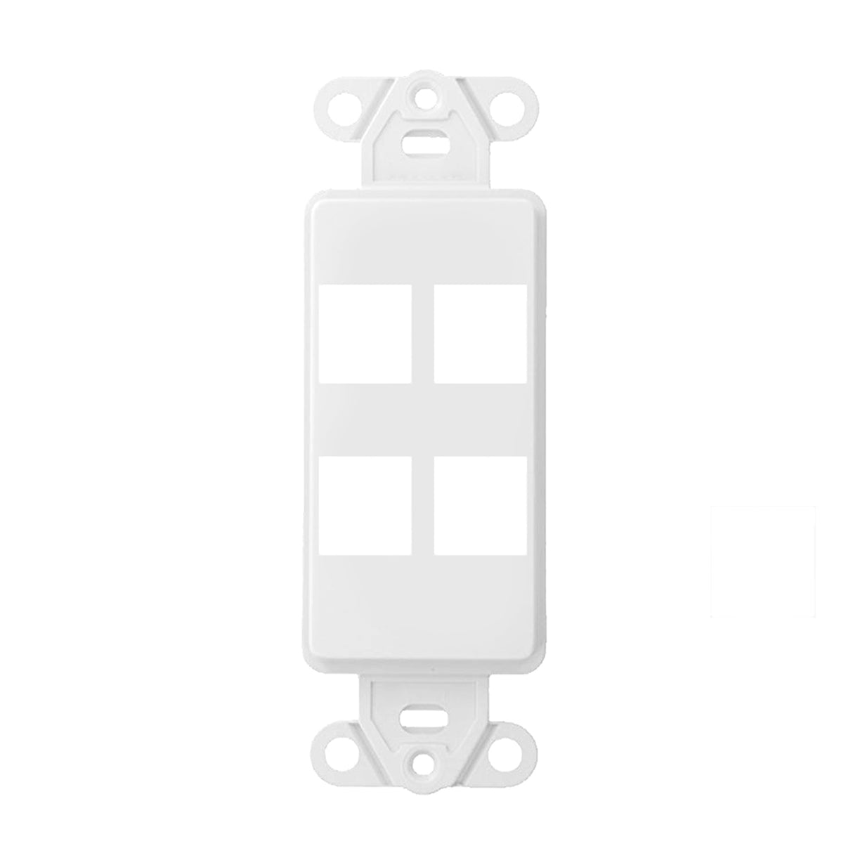 Acegear K4HOLEWH 4 Hole Keystone Decora Insert, White or Ivory, (Each)