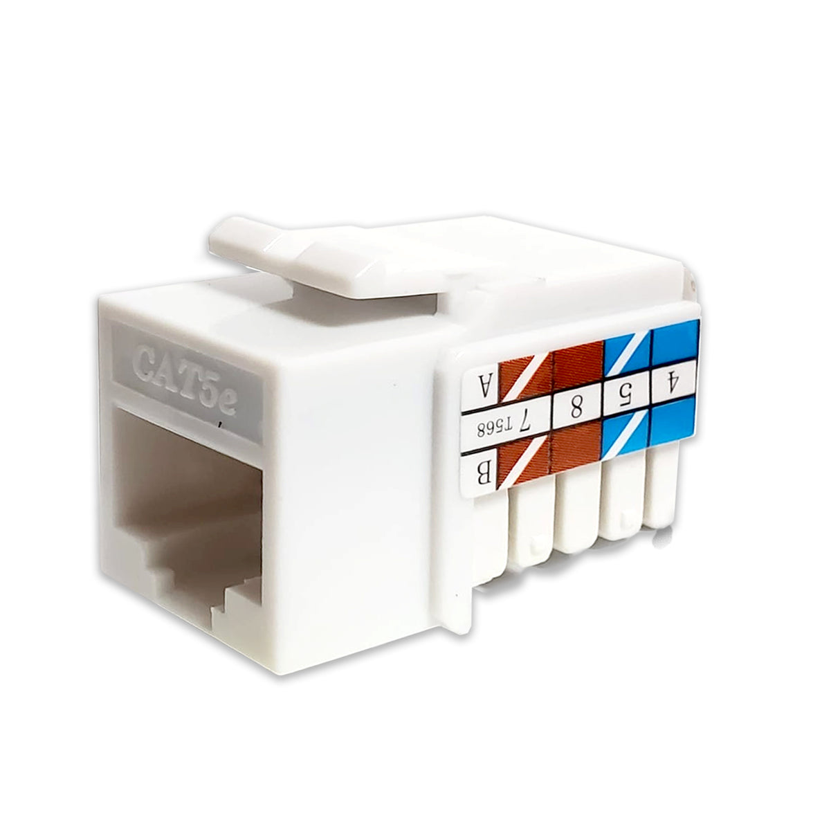 Acegear KEYSTONE CAT5E 90, Degrees, White Blue, Orange (Each)