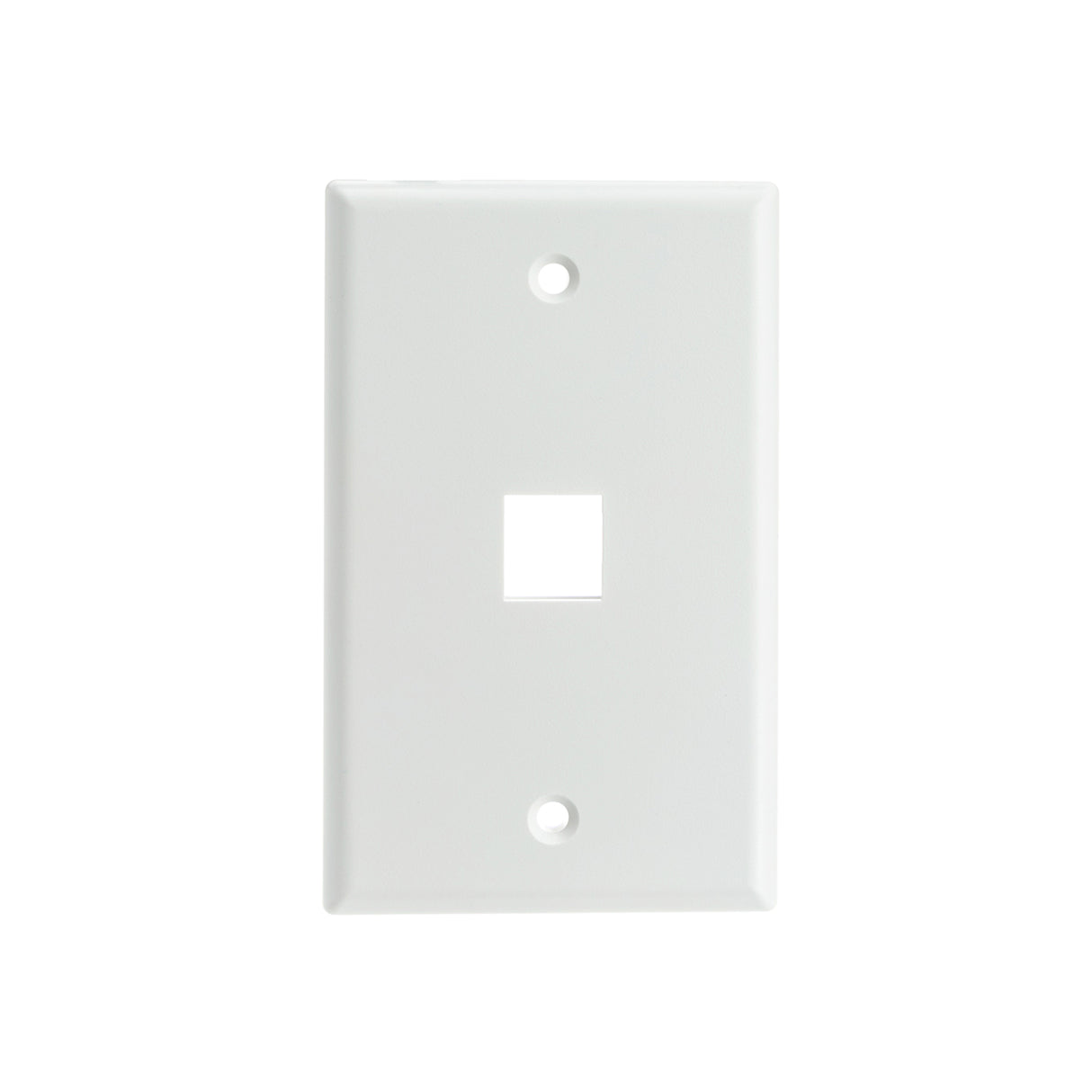 Acegear KWP1WH 1 Hole Keystone Wallplate (White / Ivory)