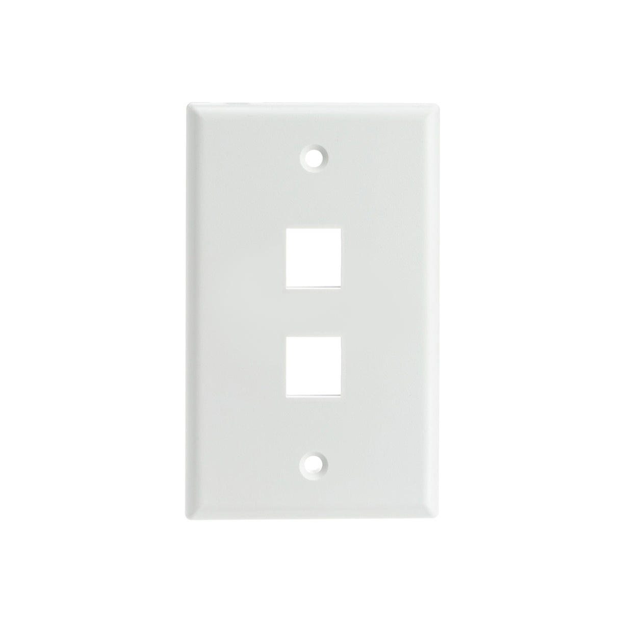 Acegear KWP1WH 1 Hole Keystone Wallplate (White / Ivory)