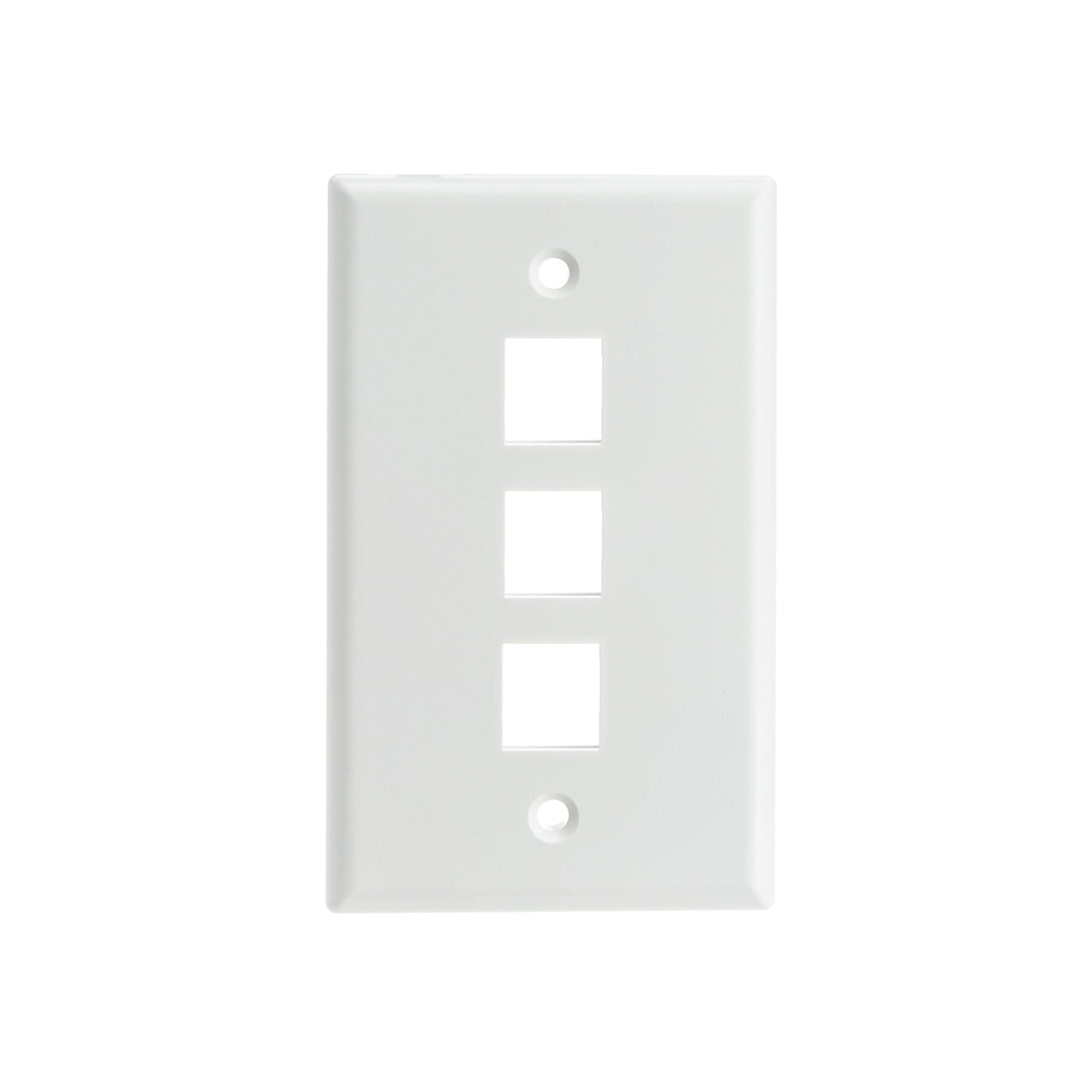 Acegear KWP1WH 1 Hole Keystone Wallplate (White / Ivory)