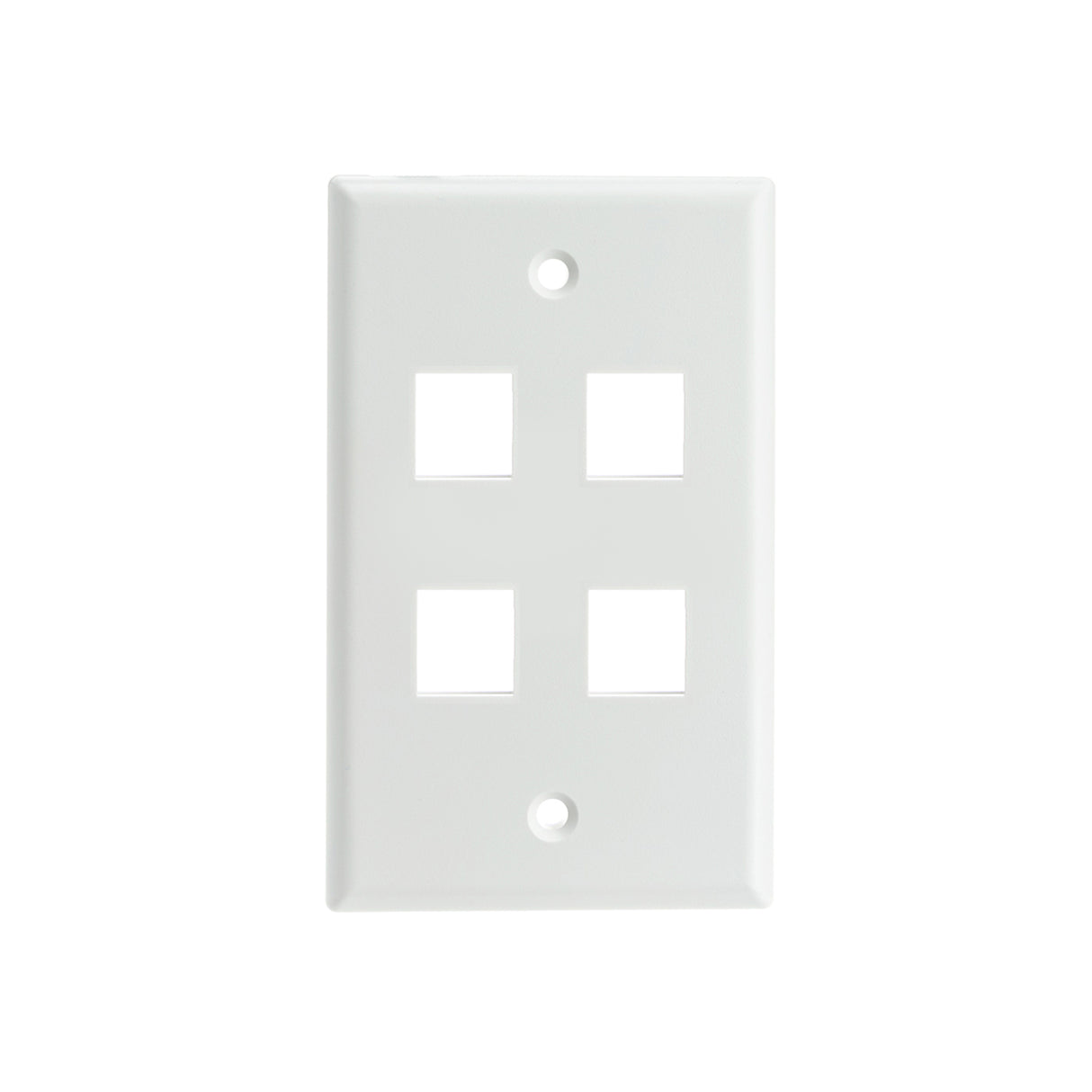 Acegear KWP1WH 1 Hole Keystone Wallplate (White / Ivory)