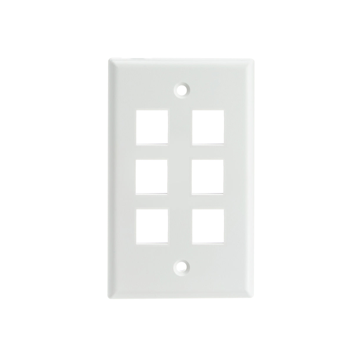Acegear KWP1WH 1 Hole Keystone Wallplate (White / Ivory)