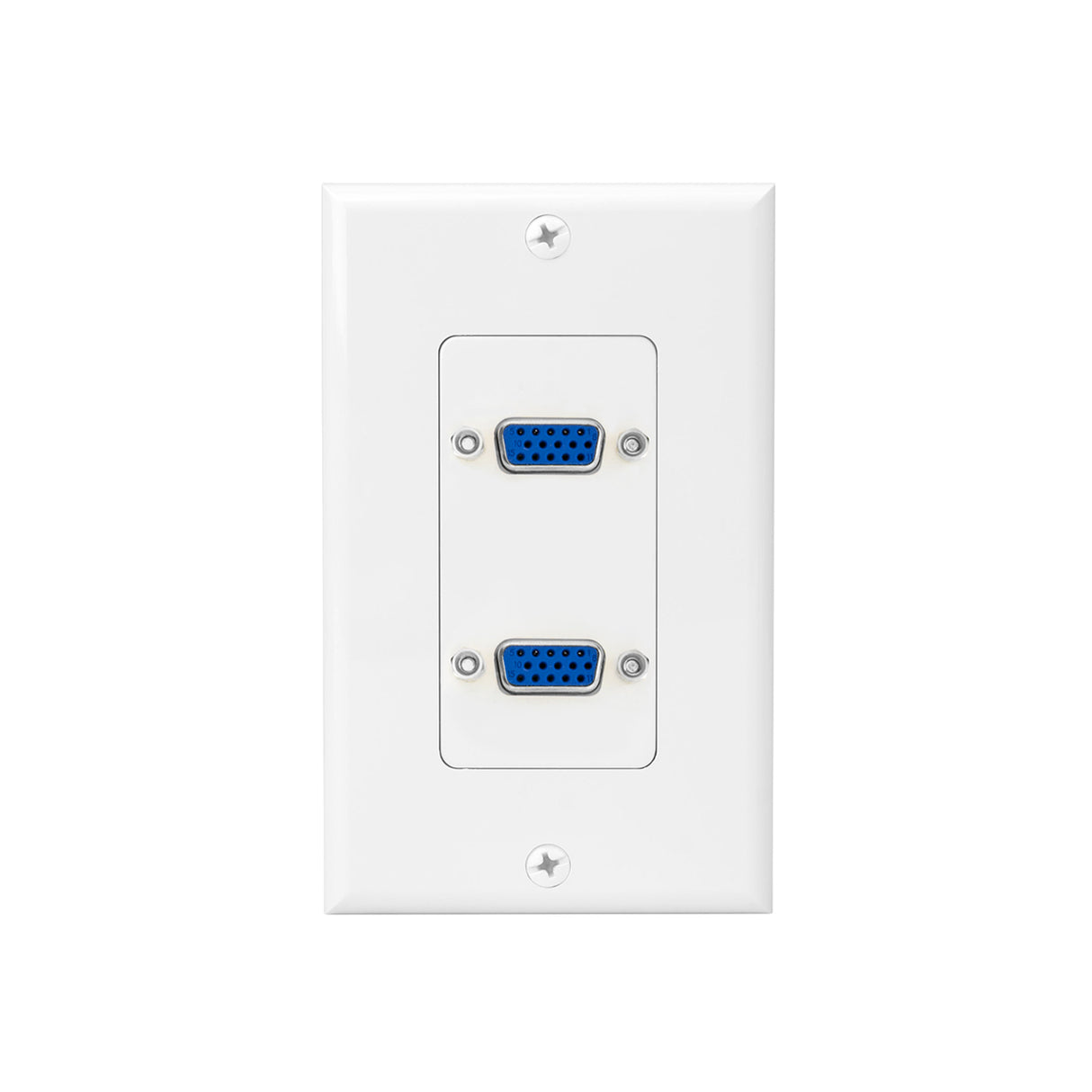Acegear WPVGA2 Dual Outlet 15 Pin Female VGA Wallplate (Each)