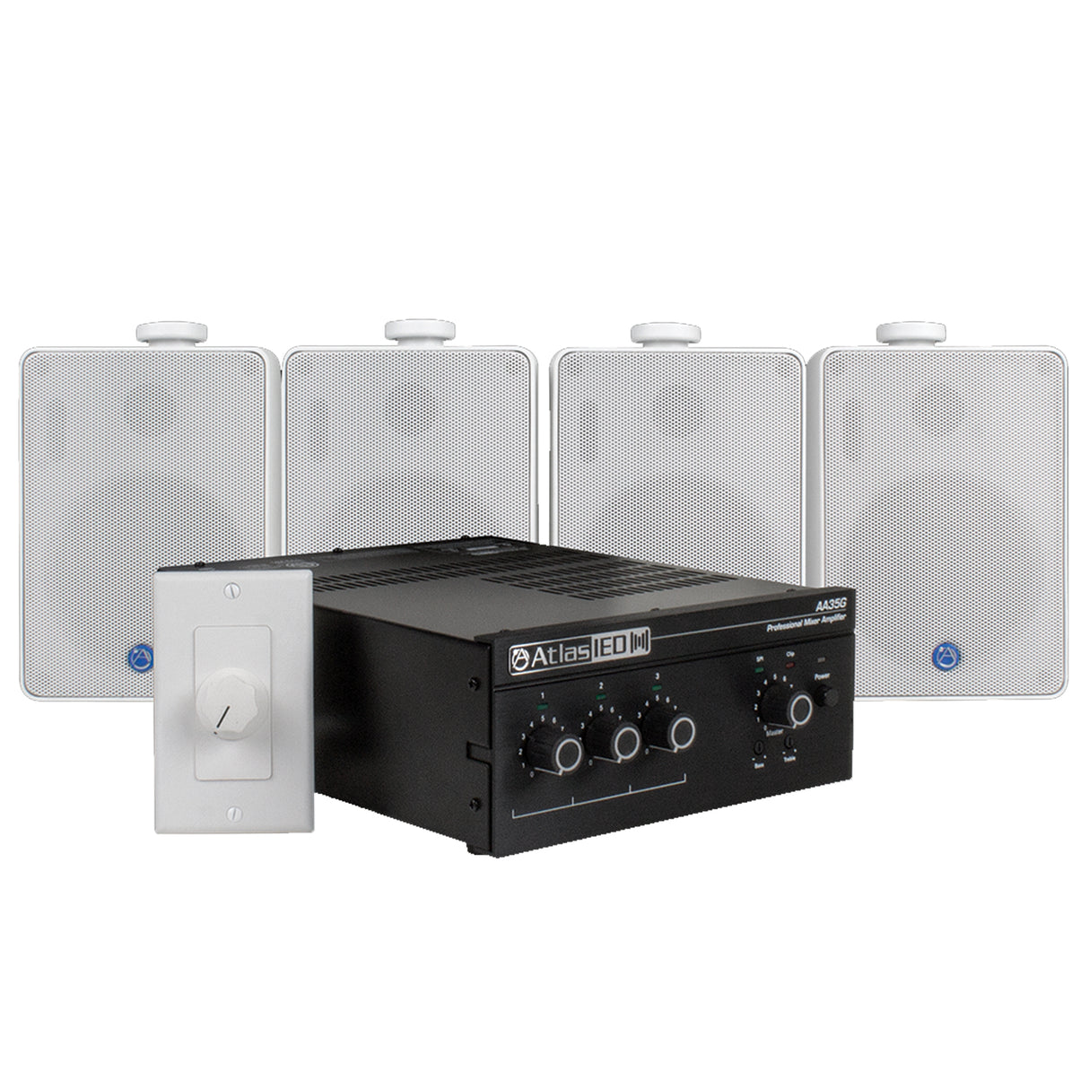 AtlasIED EZSYS-BGM-S / Complete business music & paging system for surface mount applications - with wall level controller