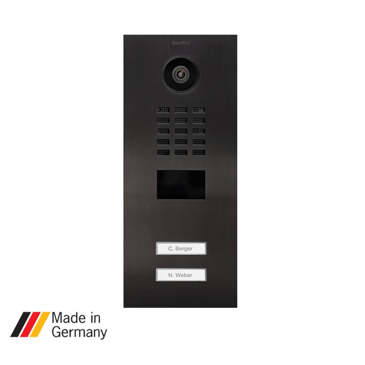 DoorBird D2102V, Surface & Flush Mount Possible, IP Video Door Station, 2 Units, 2 Call Buttons, (Housings sold separately)