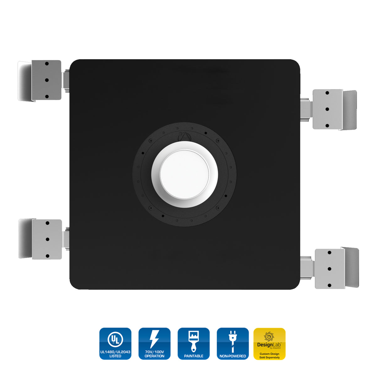 AtlasIED SHS-6T2 / Strategically Hidden Loudspeaker with Adaptive Dispersion Lens Technology with 32-Watt - 70.7V/100V Transformer