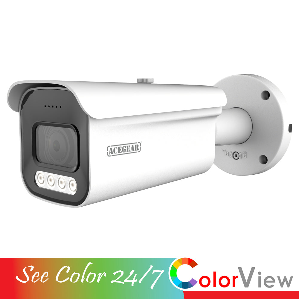 Acegear CT3889ML-CV, (8MP) Bullet, TVI, 2.7~13.5mm Motorized Lens, Color View 131ft, WDR