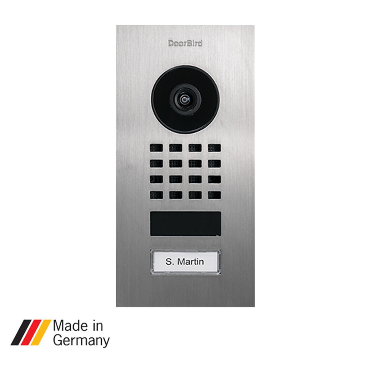 DoorBird D1101V, Flush Mount, IP Video Door Station, 1 Unit, 1 Call Button,