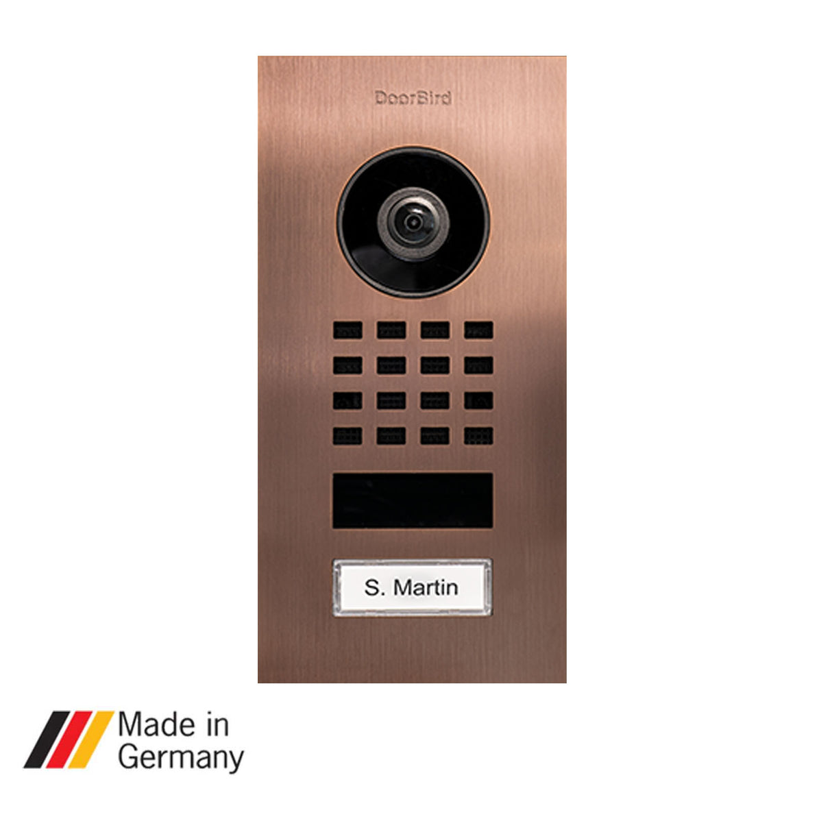 DoorBird D1101V, Flush Mount, IP Video Door Station, 1 Unit, 1 Call Button,