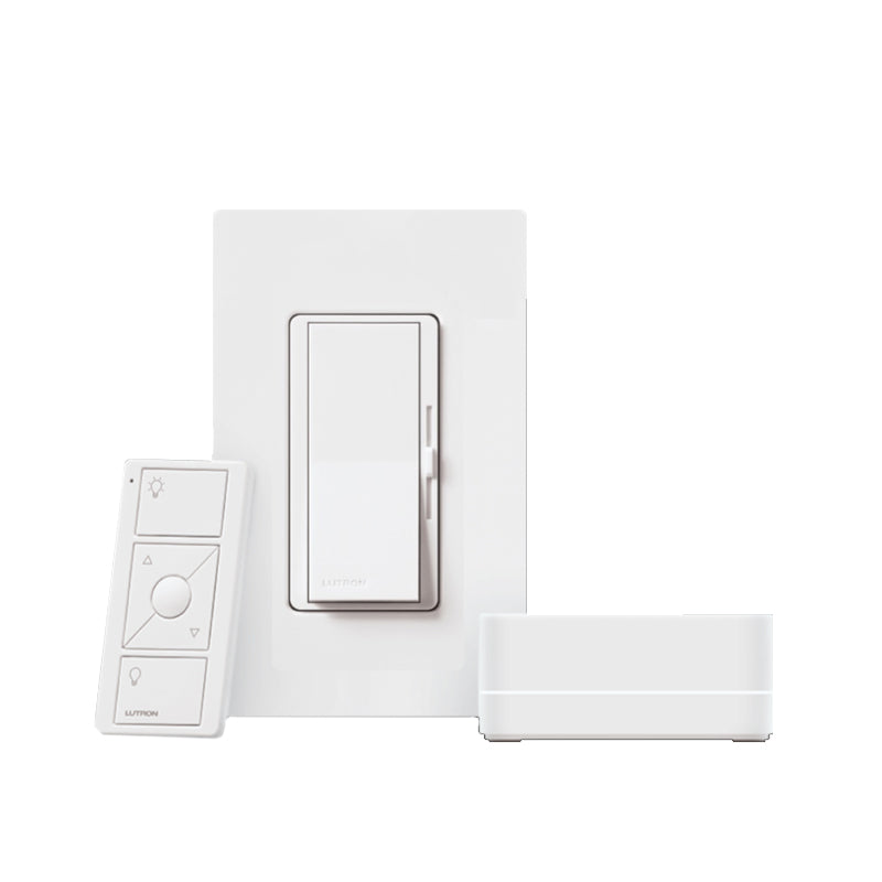 Lutron DVRF-BDG-1D, Diva Smart Dimmer Switch Starter Kit for Caseta Smart Lighting, with Smart Hub and Pico Remote