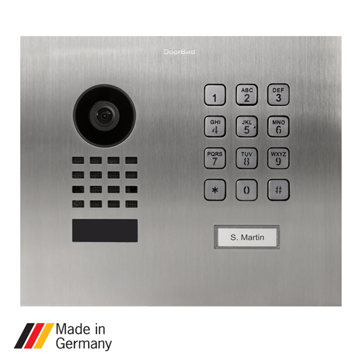 DoorBird D1101KH, Modern Flush Mount, IP Video Door Station, 1 Unit, 1 Call Button,