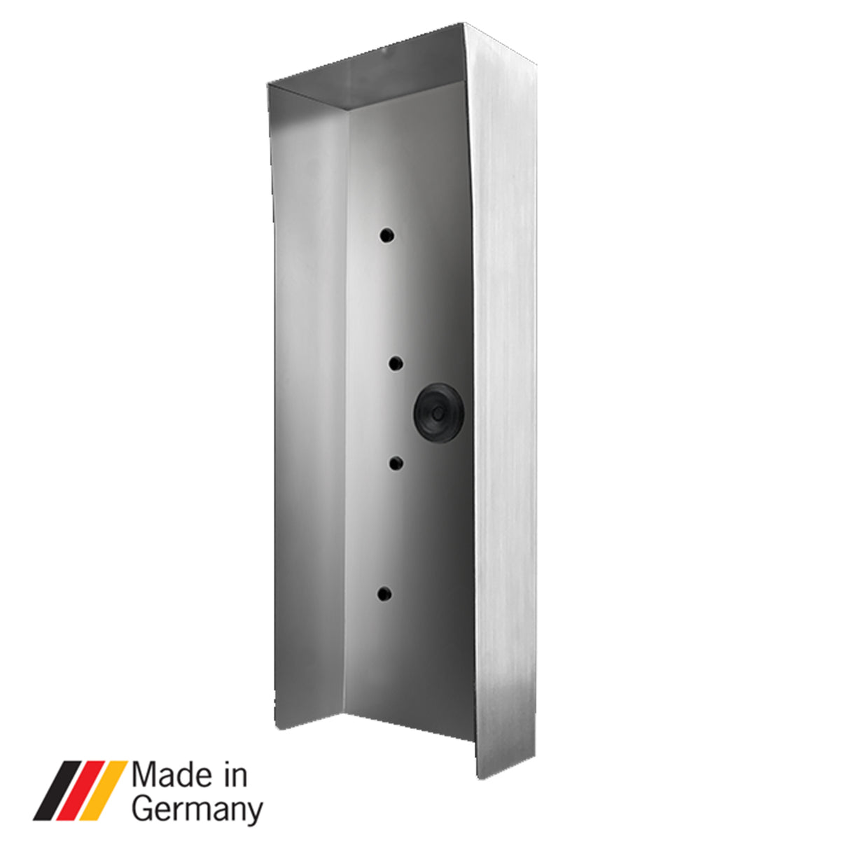 DoorBird D21DKV Protective Hood for Video Door Stations, (V4A Salt-Water Resistant), brushed. for in use with surface mounting housing