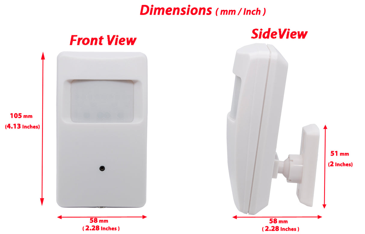 Acegear CIPIR4KA-POE, (8MP) Spy Camera Pinhole, (Motion Detector STYLE) with Microphone, (POE SPLITTER INCLUDED)