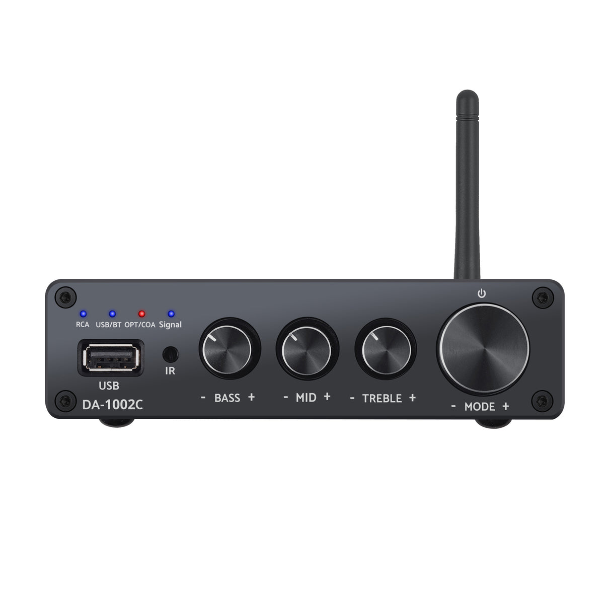 GAIA GV-DA002C, 2-Channel Class D / Digital Amp, Bluetooth-Compatible Audio Amplifier, With UISB Port, Optical and Coax Audio, Each Channel 100W.