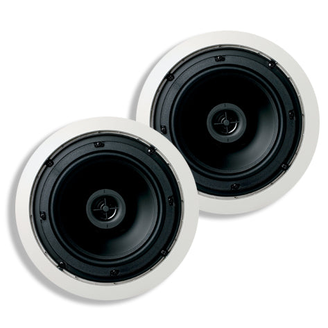 Jamo 6.5CSWH, 6.5" in-ceiling Speakers With 5" tweeters, 50W (Pair), White
