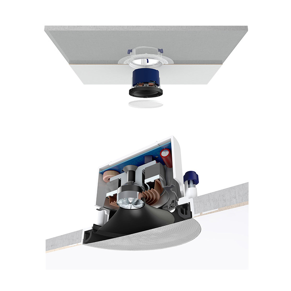 KEF CI130QRfl, 5.25" In-Ceiling, Uni-Q Flush Mounted, Magnetic Grill. 130W (Each)