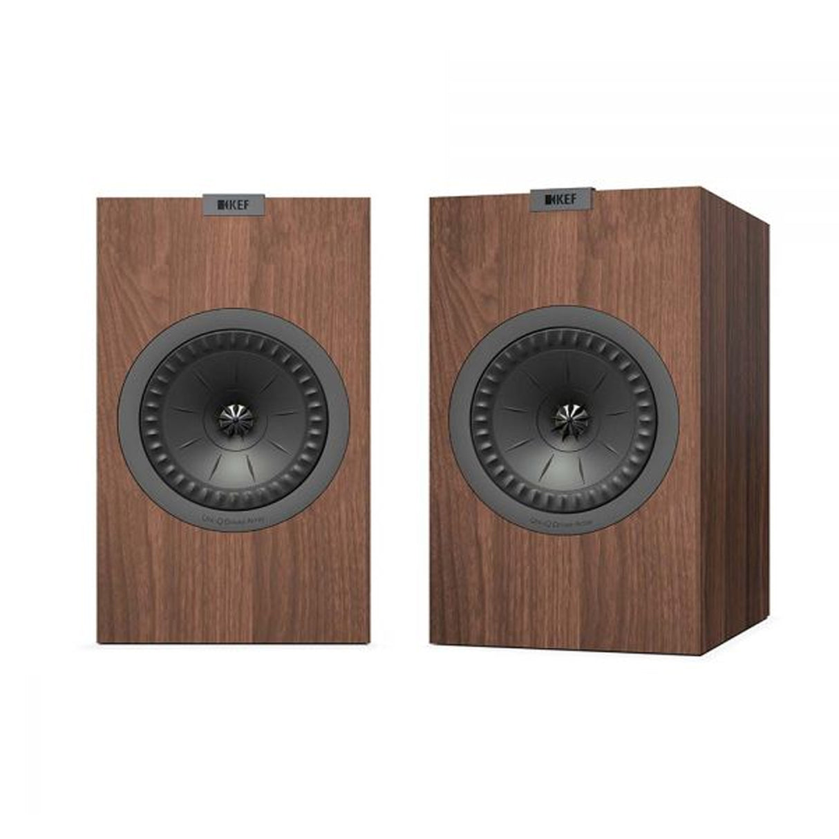 KEF Q150 Bookshelf Speaker, Black, White Walnut (Pair)