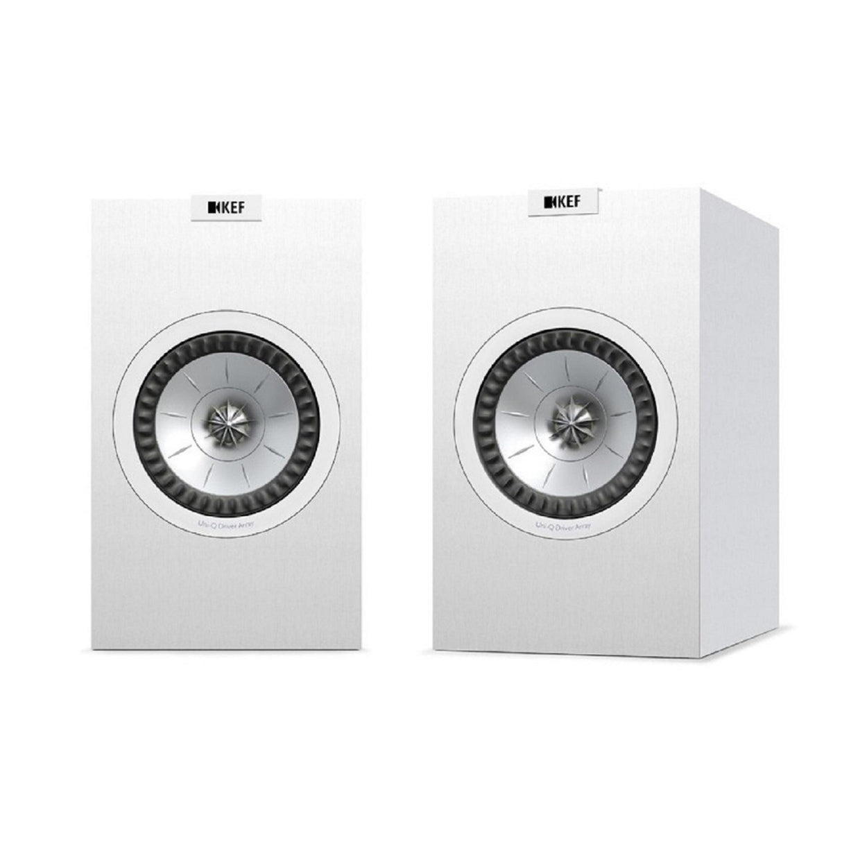 KEF Q150 Bookshelf Speaker, Black, White Walnut (Pair)